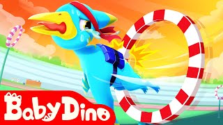 Baby Dino Ep14 📺 Pterosaur Flying Competition Part 1 - Jurassic World | Family Cartoon | Yateland