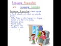Language acquisition and language learning #ctet2026 #uptet2026