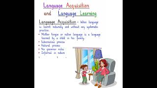 Language acquisition and language learning #ctet2026 #uptet2026