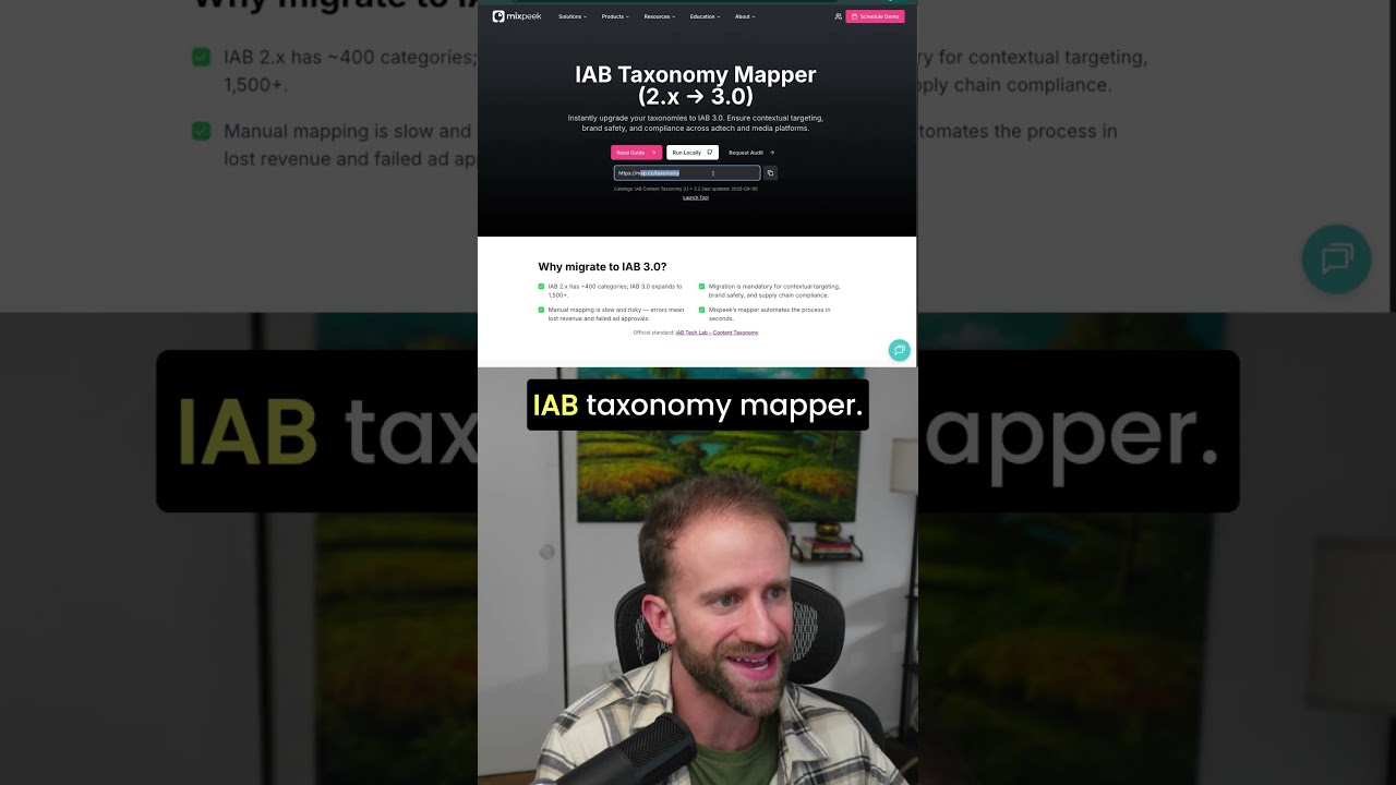 IAB 2.x → 3.0 Migration Made Easy (Free Open-Source Mapper) #Adtech #IAB #Taxonomy #AI #OpenSource
