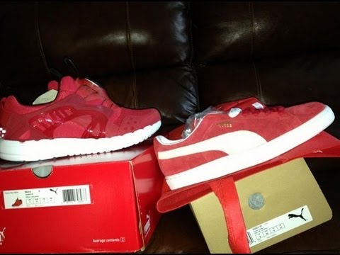 Puma Suede Red On Feet Puma Suede Red On Feet