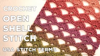 Crochet Open Shell Stitch (Great for lacy scarves!) screenshot 4