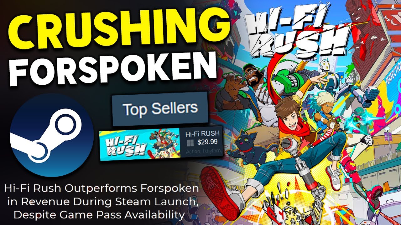 Hi-Fi Rush Outperforms Forspoken in Revenue During Steam Launch, Despite  Game Pass Availability