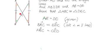 Geometry 9.8: Prove that two triangles are congruent