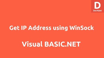 Get IP Address using WinSock Component in VB.Net