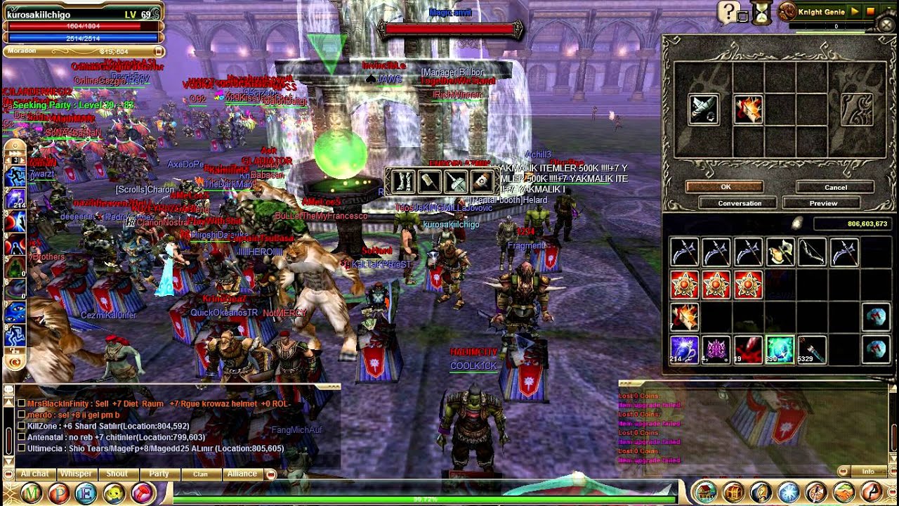 Knight Online TİTAN +9 RAPTOR UPGRADE - YouTube