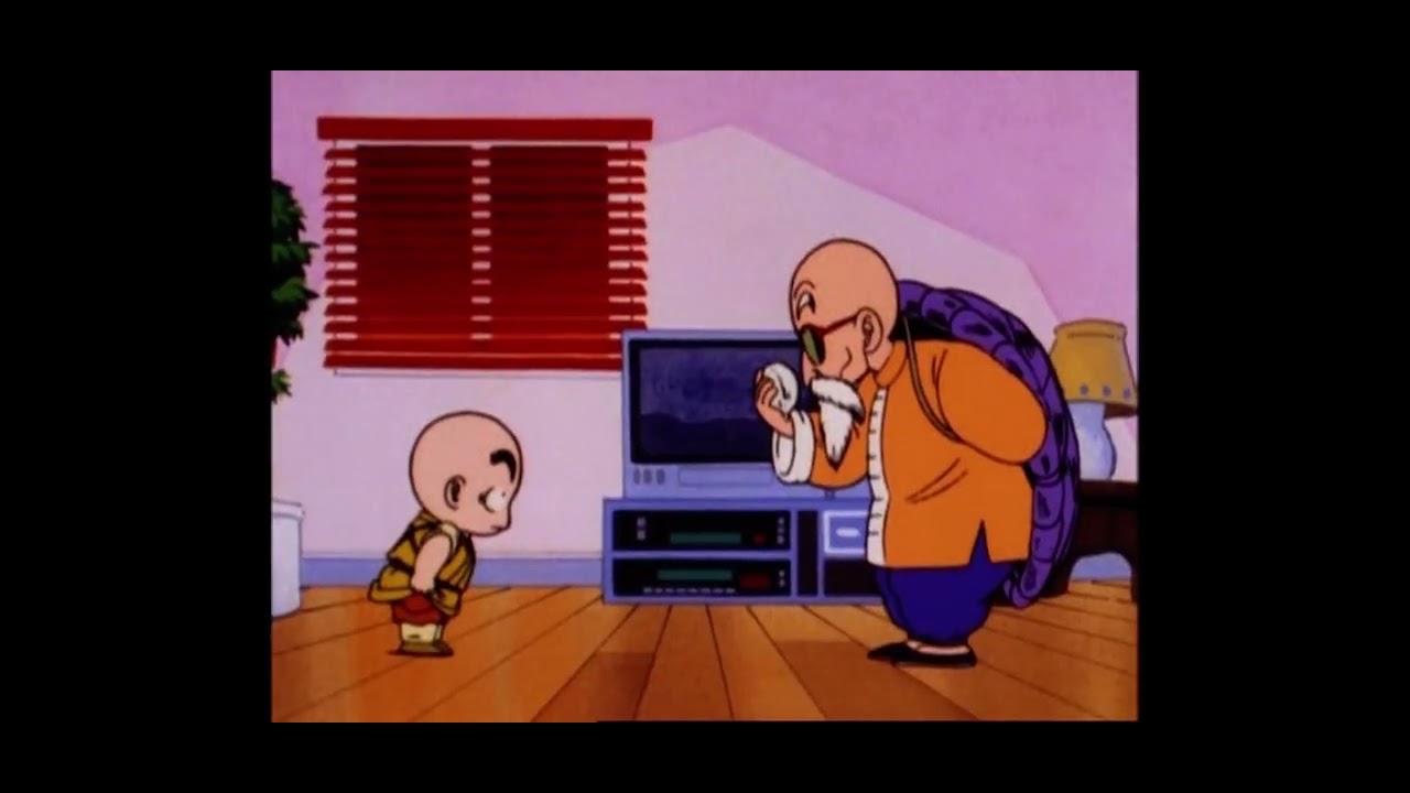 Krillin gets hit by a rock funny moment YouTube