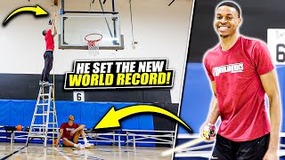 WORLD RECORD! He Touched TOP of the Backboard! 13ft!