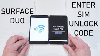 Microsoft Surface Duo: Jak wpisać kod odblokowujący kartę SIM screenshot 3