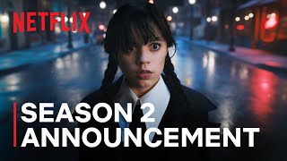 Wednesday Addams  Season 2 Announcement  Netflix #wednesdayaddams #wednesday #jennaortega #netflix