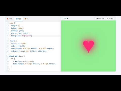 Heart Animation using HTML CSS #coding #animation #csstutorial
