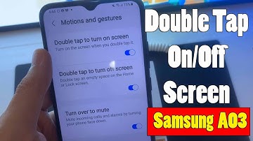 Samsung Galaxy A03: How To Double Tap On/Off Screen | Double Tap Lock Screen Setting Samsung A03