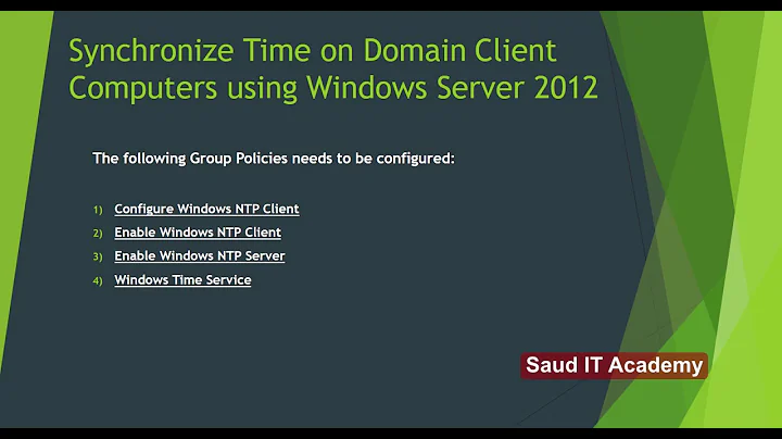How to Synchronize Time on Domain Client Computers using Windows Server 2012