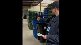Luis gives us a tour of LASan’s Trash Container Warehouse!