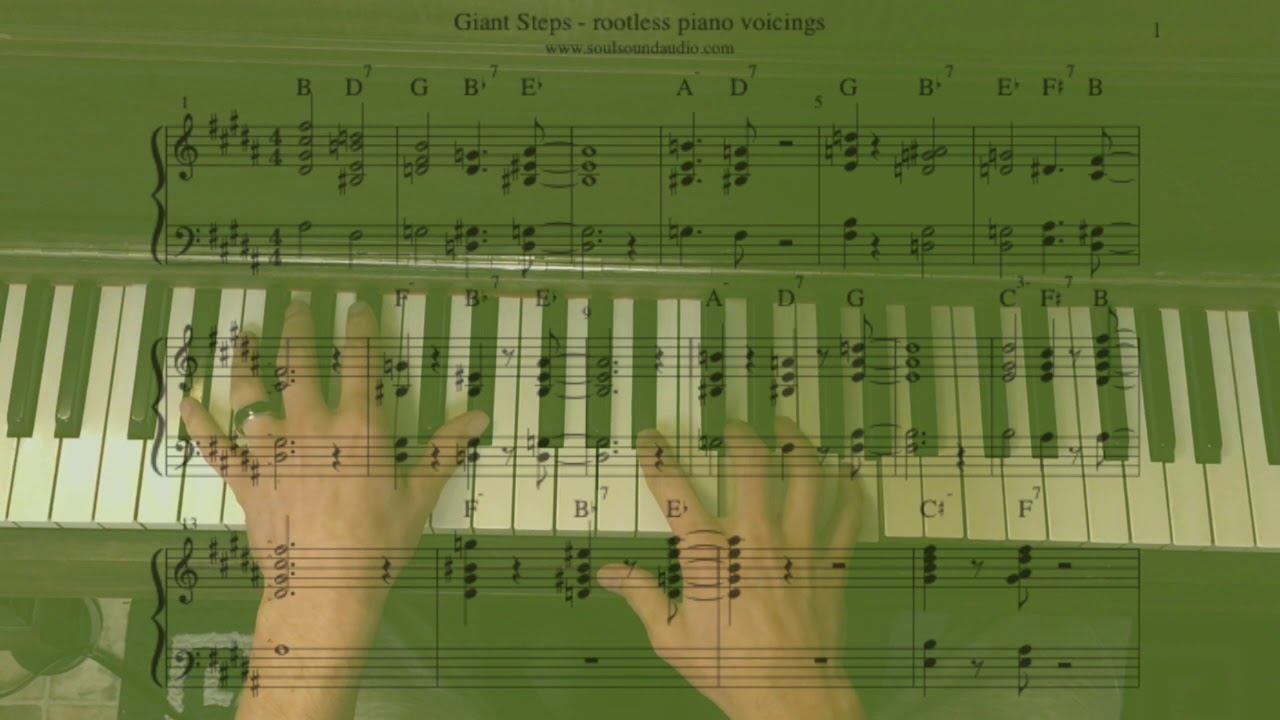 Bill Evans Style rootless piano voicings for Giant Steps