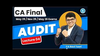 CA Final Audit Demo Lecture 4A By CA Ravi Taori | Vsmart Academy |