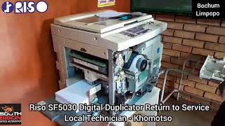 : Riso SF5030 Digital Duplicator Return to Service - Khomotso