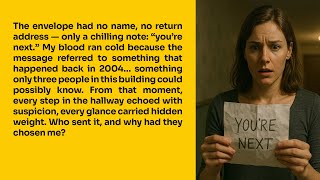 I received an anonymous letter saying you’re next, only three people in the building knew about 2004