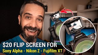 $20 Flip Screen For Sony A7III A7S, Fujifilm XT & X100V, Nikon Z6 Z7, Panasonic GX85  UURig R031