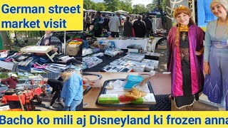 Second Hand Open Market in Germany 🇩🇪 FLOHMARKT Saturday Open Air Market in Germany Street Market