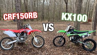 CRF150RB VS KX100 | side by side comparison