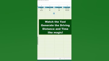 How to Calculate Driving Distance Directly in Excel