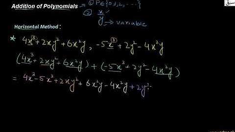 Addition of Polynomials by horizontal method, Math Lecture | Sabaq.pk