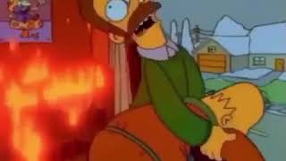 Homer Falls Back Into Window And Gets Dammed Straight To Hell For His War Crimes
