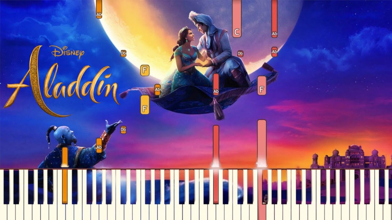 Desert Moon – Mena Massoud, Naomi Scott – Aladdin | Piano Tutorial (Synthesia)