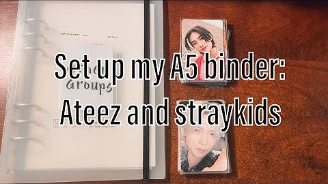 Set up my A5 binder: Ateez and Straykids 😁