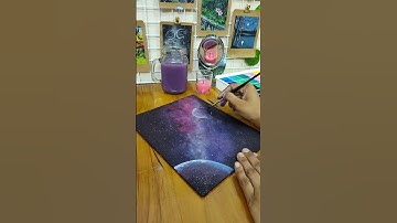 Galaxy painting ✨🌌.           #shortsviral #aesthetic #artshorts #art #gouache #painting #galaxy