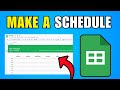 How To Make A Schedule In Google Sheets (2026) (Step By Step Guide)