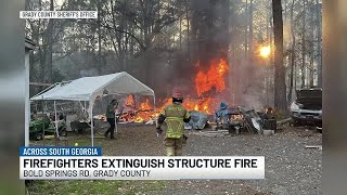 Structure fire in Grady County successfully contained
