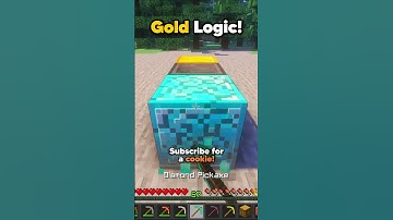 Minecraft GOLD PICKAXE Logic😂