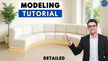 Modern Curved Sofa Modeling in SketchUp – Step-by-Step Tutorial🛋️