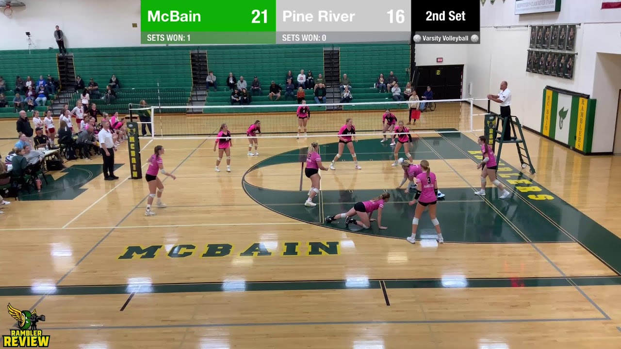 Varsity Volleyball Vs. Pine River (Reed City Quad Meet) YouTube