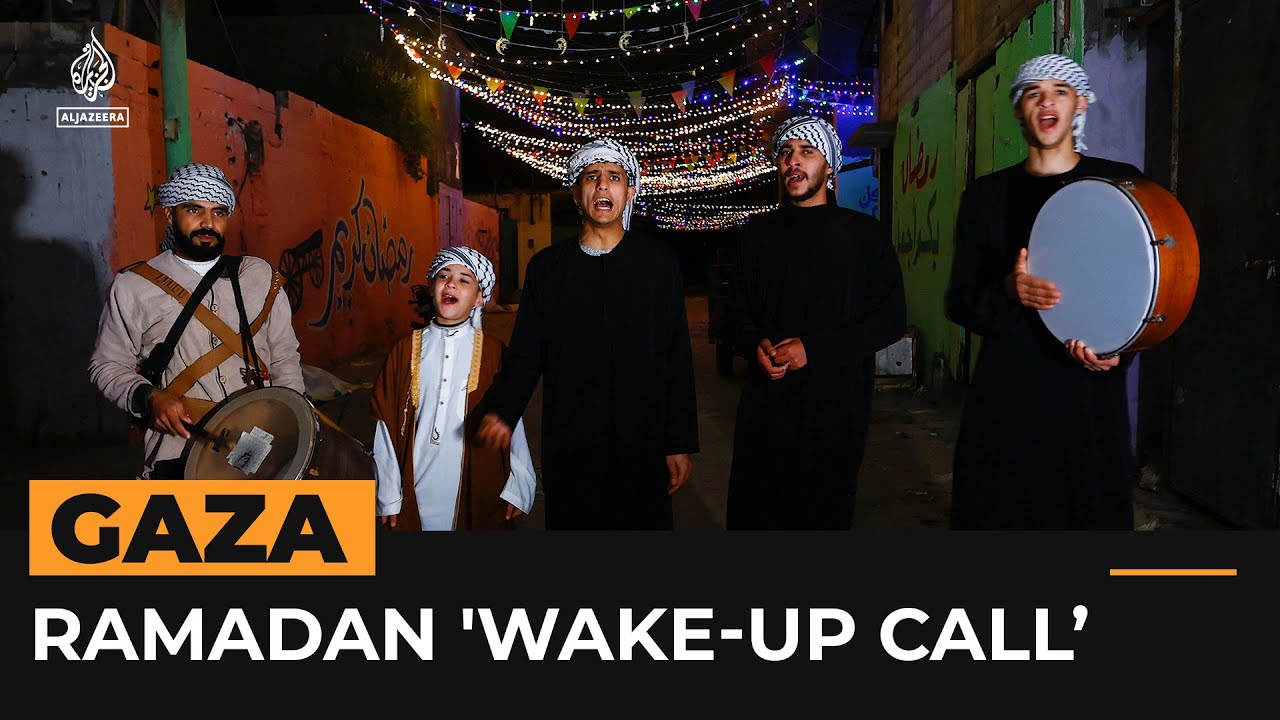 مجموعة فلسطينية تدعو إلى الاستيقاظ في شهر رمضان في غزة | قناة الجزيرة الإخبارية