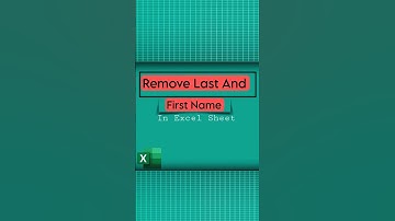 Remove Last and First Name in Excel Sheet #excel #shorts