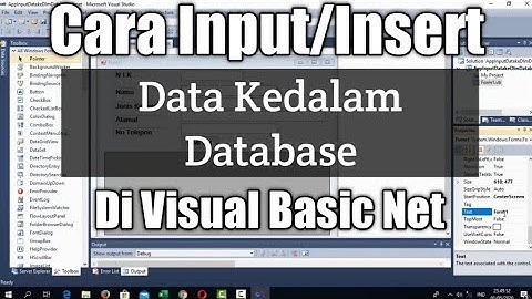Cara Input Atau Insert Data Kedalam Database di Visual Basic Net || Channel Zahby