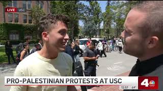 Watch live: Hundreds of pro-Palestine students protest at USC