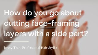 How do you go about cutting face-framing layers with a side part? | wikiHow asks a Hair Stylist screenshot 3