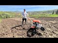 Preparing the soil for the vegetables with stihl mh 700 power tiller