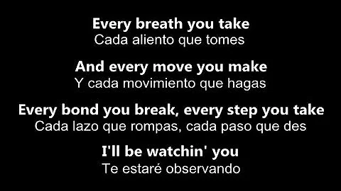 ♥ Every Breath You Take ♥ Cada Aliento Que Tomes ~ The Police - Letra en inglés y español