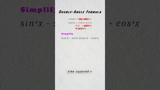 How to Simplify Trig Expressions Using the Double-Angle Formula | Trigonometry  #maths #trigonometry