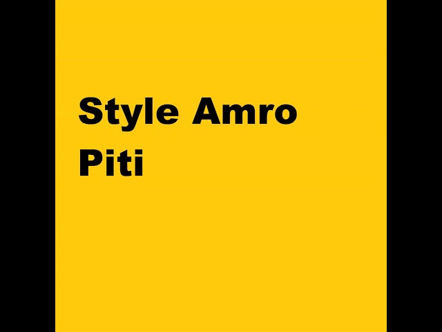 Style Amro Piti Improvisation (Official Music Video) class=