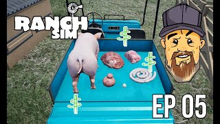 Making pig sausage and meatballs | Ranch simulator Ep 5 | Walasy Gaming