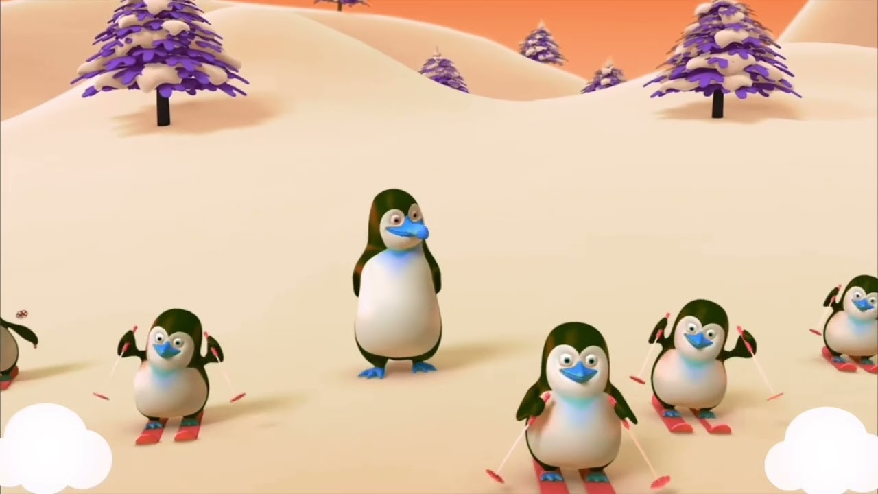 Five Little Penguin Song 🐧 Funny effects | Powered By: Gamavision Csupo Effects