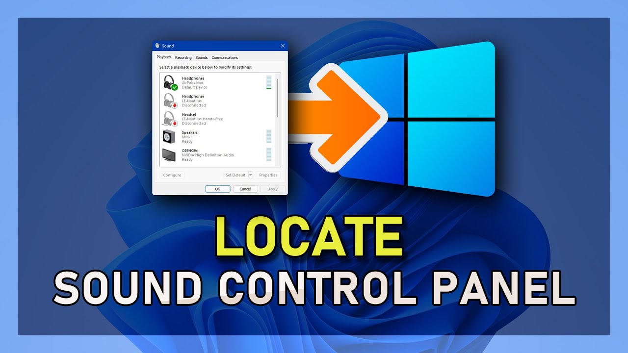 Windows 11 How To Find Sound Control Panel YouTube
