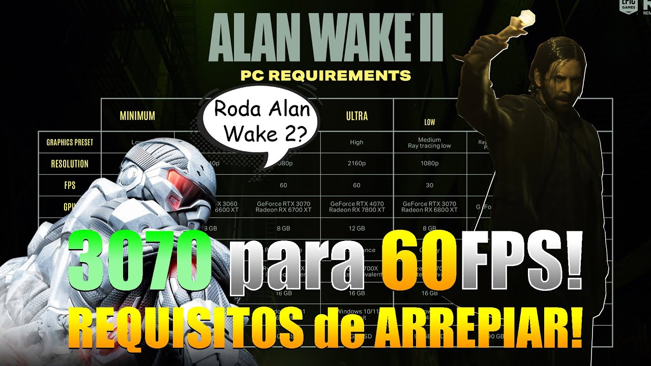 Alan Wake 2 - Análise dos Requisitos! Seria Alan Wake 2 um Novo CRYSIS? 