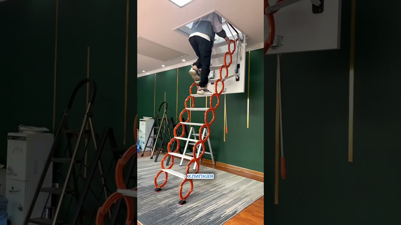 Лестница, которую не видно 👀 Идеально для чердака или мансарды.